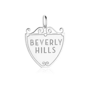 90210 Sign Charm Beverly Hills Los Angeles Silver