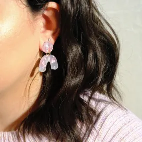 Mini Arch Earrings Petals Collection - Cotton Candy