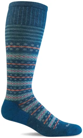 SOCKWELL MINI FAIRISLE - MODERATE COMPRESSION SOCKS - BLUE MULTI - SW166W625